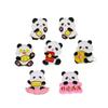 Broche original de panda lúcido con sobre rojo y personaje de loto, insignia de animal, decoración para bolsos y ropa infantil.