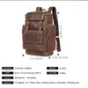 Amazon Mochila de Cuero Crazy Horse de Gran Capacidad para Exteriores para Hombre Bolso Retro Europeo y Americano para Hombre Senderismo Mochila Escolar Grande