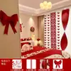 Decoração de Quarto de Casamento Casamento Caractere Long Xi Desenho Flor Terno Mulher Cortina Quarto Sala de Estar Casa Nova Cortina Decoração para Pendurar