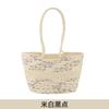 Bolsa de gran capacidad para mujer verano 2022 nuevo nicho tejida de un solo hombro bolsa de cesta de verduras bolsa de playa tejida de paja texturizada