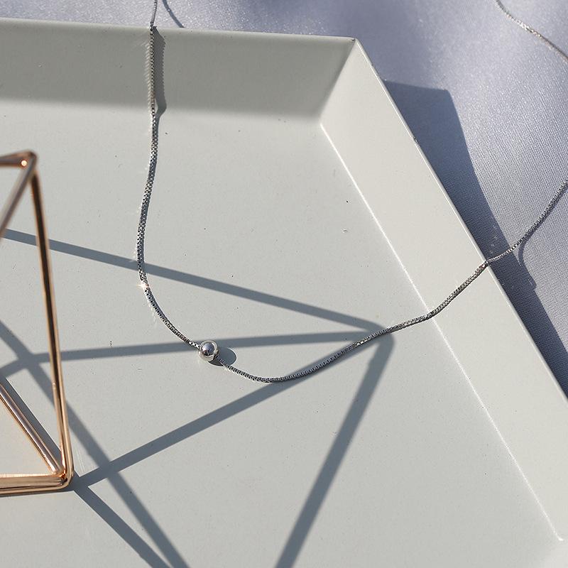 简约圆珠锁骨链