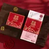 Set de Dinero para Regalo de Compromiso, Set de Dinero en Sobres Rojos para Boda, Set de Tarjetas con Sobres Rojos con Palabras Felices, Paquete de Dinero de Regalo de Diez Mil Yuanes, Dinero de Regalo de Dote