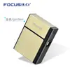 Estuche Portacigarrillos Recargable Focus YH035A, Estuche Duro para 20 Cigarrillos, Encendedor USB Desmontable para Hombres, Encendedor de Cigarrillos USB