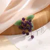 Accesorios Florales Broche de Borlas Broche Hecho a Mano con Perlas Broche de Uva Vintage Decoración para Vestido Abrigo Accesorio de Flor de Perla