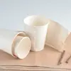 Copo de papel descartável copo oco espessado copo para chá de leite café com tampa de copo isolamento duplo não esquenta 240ml8oz