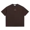 Yidao Vintage 2026 Verano Nuevo Estilo Americano Moderno Sencillo Diseño de Estampado de Letras Pequeñas Holgada Peso Pesado Manga Corta Camiseta para Hombre