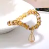 Pulsera Nueva de Cristal de Colores Estilo Coreano, Sencilla y Artística, Regalo Unisex, Pulsera de Cuentas Sencilla y Versátil