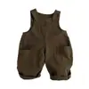 Macacão infantil novo estilo para primavera e outono para meninos e meninas, conjunto estiloso de duas peças para bebês e crianças pequenas
