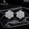 Xuping Joias Liga de Cobre Liga de Cobre Banho de Ouro Branco Brincos Design Versátil Leve Luxo para Mulheres Venda por Atacado