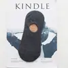 Meias antiderrapantes de silicone de cor sólida com fio escuro estilo japonês para mulheres, meias invisíveis de corte baixo