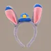 Zootopia Lindo Sombrero de Oficial de Policía Judy Diadema de Cabeza de Conejo Pasador de Pelo de Dibujos Animados Súper Adorable Sombrero para Fotografía en Parque de Atracciones