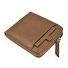 DEABOLAR Suministro Transfronterizo Billetera Corta de PU para Hombre Retro Tarjetero con Cremallera Billetera RFID Billetera para Hombre