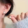 Pendientes de perlas de nicho 925 exquisitos, elegantes pendientes de mariposa y flores que combinan con todo, ligeros y lujosos pendientes de alta gama.