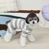 Ropa para Perros Modelos Otoño e Invierno para Razas Pequeñas Como Teddy, Bichón, Pomerania, Ropa de Invierno para Mascotas, Chaqueta de Polar de Cuatro Patas con 25 Rayas