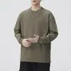 Moletom com Gola Redonda Sherpa Pesado 410g Masculino Outono 2026 Novo Americano Solto Tamanho Plus Sazonal Manga Longa