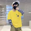 Camiseta de Algodón Puro de Manga Larga para Niños, Nueva Colección Primavera/Otoño 2026, para Bebés Niños, Camiseta Interior para Niños, Top con Estampado de Dibujos Animados