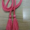 Borla colgante de borla doble de algodón hilado rosa de 4 mm*100+5 cm directo de fábrica borla con cordón para ropa cuerda de borla