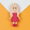 Pingente Chaveiro Barbie Rosa Boneca Barbie Bidimensional Pingente Mochila Escolar Chaveiro Amor Desenho Animado Silicone