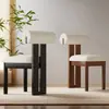 Silla con Respaldo Retro Nórdico, Silla de Comedor Vintage Estilo Francés, Silla de Tocador Minimalista Estilo Wabi-Sabi para Uso Doméstico de Madera Maciza, Silla Hipopótamo de Lujo Ligero