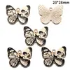 Accesorios para Joyería de Aleación con Goteo de Aceite DIY Colgantes de Mariposa Oscura Murciélago Pendientes Pendientes Pulsera Colgante W508