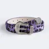 Cinto Feminino Ocidental Moda Y2K Dopamina Europeu e Americano Novo Retro Esculpido Imitação de Crina de Cavalo Estampa de Leopardo Fivela Cruzada