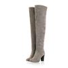 Botas Acima do Joelho Salto Grosso Botas Femininas Botas Foscas Tamanho Grande C99