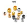4-12mm Ccb Galvanizado Agujero Grande Redondo Perlas de Plástico Cuentas para Pulsera DIY Cuentas Espaciadoras Accesorios para Joyería Venta al por Mayor