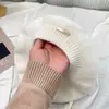 Boina de tricô com mistura de pelo de coelho nova para outono e inverno feminino, chapéu de artista versátil estilo coreano, boina de lã retrô japonesa