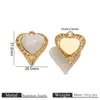 Colgante Corazón Ondulado de Acero Inoxidable Chapado en Oro 18K, Colgante de Lujo Ligero de Nicho de Gama Alta, Colgante Exquisito Versátil