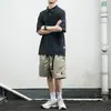 Camisa Polo Tendência Marca Estilo Japonês Masculina Manga Curta Verão Gola Polo Camiseta Casal Gola Solta Meia Manga Paul Shirt Tendência