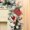 Novas Meias de Natal Estéreo de Veludo Cartoon Grande Saco de Presente de Natal Meias de Natal Pingente de Árvore de Natal