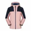 Jaqueta de fleece de peça única personalizada para homens e mulheres, com fleece e espessura adicionados, com capuz, conjunto de peça única, à prova de vento, à prova d'água, quente e durável para montanhismo