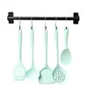 Juego de utensilios de cocina de silicona espátula juego de cinco piezas cuchara para freír colador de cocina cuchara para arroz sartén antiadherente pala para freír cuchara para sopa