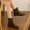 Botines Melanoid Retro Birkenstock para Mujer 2026 Nuevo Otoño Botas Vaqueras Western Suela Gruesa Aumentan Altura Botas Martin Apiladas