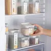 Potes Selados para Cozinha de Grau Alimentício, Caixas de Armazenamento de Grãos, Recipientes Transparentes de Plástico para Lanches e Produtos Secos com Tampas