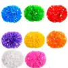 Pompons de pompom girl foscos mistos holográficos flores de mão de pompom girl tamanho grande e médio encontro esportivo aeróbica dança adereços de bola coloridos