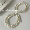 Colar Ouni de Prata Esterlina S925 com Pérolas de Água Doce Feminino Luxo Acessível Elegante Nicho Pérola de Formato Especial Corrente para Clavícula com Contas