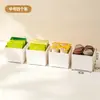 BNBSDustproof Caixa de Armazenamento para Sachês de Chá Mesa Caixa Organizadora de Sachês de Café Creamer Plástico Organizador Caixa de Armazenamento