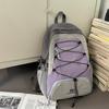 Mochila Nova 2025 Outdoor Universal Leve Casual Retrô Esportes Montanhismo Bolsa com Cordão Colorido Mochila Escolar