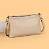 Bolsa Transversal Feminina de Couro Bovino de Primeira Camada de Alta Qualidade Grande Capacidade Couro Macio Bolsa para Mãe de Meia-idade Couro Genuíno Pequena Bolsa de Ombro Único para o Dia a Dia