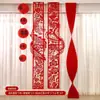 Guirnalda de Palabra Feliz de Tira Larga de Dragón y Fénix Set de Decoración para Habitación de Boda para la Sala de Estar y el Dormitorio de los Novios Suministros de Decoración de Pared de Fondo
