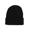 Gorro de tricô vintage de cor sólida com topo reto para outono e inverno para homens e mulheres, chapéu simples de lã liso, gorro quente de tricô para estudantes
