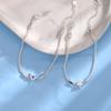 Pulsera Súper Brillante de Piedra Lunar Estrella Cielo Estrellado para Mujer, Pulsera Romántica Francesa de Corazón Fantasía Aurora Circonita