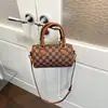 Versión Alta Estilo Nuevo Retro Vintage Mini Clásico Boston Bolso de Mano Cruzado al Hombro Bolso Almohada para Mujer