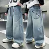 Pantalones para niño, pantalones largos de otoño, nuevo estilo primavera y otoño 2026, jeans geniales y elegantes para niños mayores en otoño