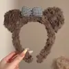 Diadema de peluche de alta calidad y linda para niñas, diseñada específicamente para lavarse la cara y aplicar mascarillas faciales; liga para el pelo de dibujos animados, accesorio para el pelo antideslizante