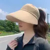Sombrero de Protección Solar para Mujer, Nuevo Modelo Verano 2026, Ala Ampliada, Protección UV, Diseño de Media Parte Superior, Se Puede Atar en una Cola de Caballo, Sombrero de Sol