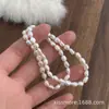 Pulsera de Perlas Barrocas Naturales Chenmo, Lujo Ligero, Nicho, Delicada, Gama Alta, Versátil, Joyería de Mano con Cuentas Elásticas