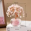 Árvore de Cristal Natural Decoração de Árvore de Dinheiro de Cristal para Sala de Estar, Entrada, Escritório, Mesa Ornamento Criativo