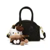 Mini Bolso de Bowling Estampado de Leopardo Transfronterizo Gama Alta Nicho Lujo Ligero Cartera de Monedas de Gama Alta Accesorios Bolso Cruzado Versátil para Niños